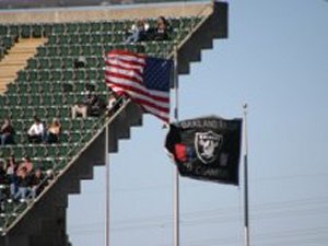 The flags proudly waving in the breeze