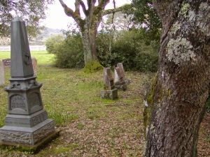 The gravesites of Mary and J.D. Ball, Young Ichabod and Margaret Kendall