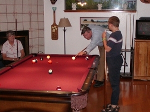 Playing pool