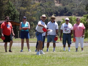 Will showing us the finer points of disc tossing