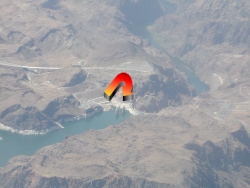 Hoover Dam as seen from the plane