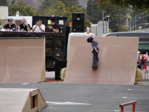 Young skater showing off his stuff