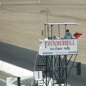 Thunderhill Raceway Park's start/finish line flagstand