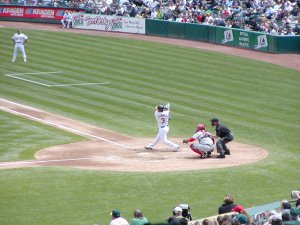 Eric Chavez at the plate