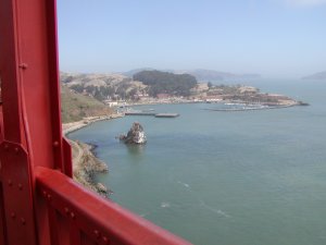 View over Horseshoe Bay from the Golden Gate Bridge