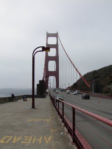 Looking over the Golden Gate Bridge from the Marin side