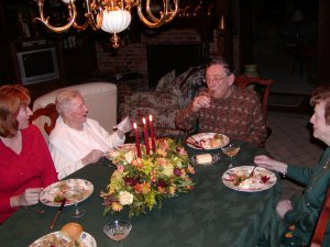 The Beltrami's enjoying Thanksgiving dinner