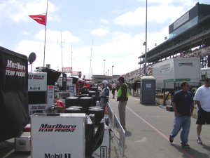 From the end of pit lane at Infineon Raceway