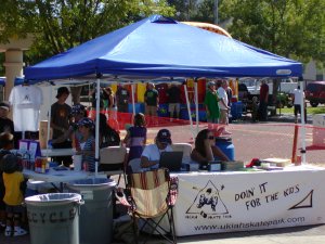 Ukiah Skate Park committee booth