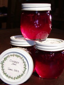 Homemade cherry jam