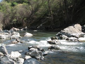 Rushing river water