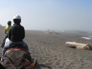 Making our way down the beach