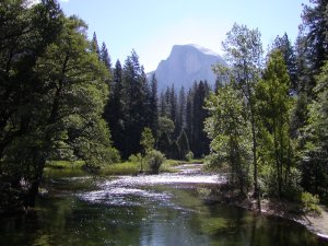 Yosemite Valley-Vista point overlooking Half Dome