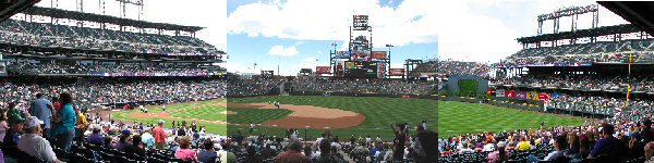 Inside the stadium of Coors Field