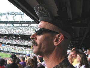 Bob wearing his Rockies rally cap