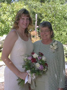 Mom and I on my wedding day - 2004
