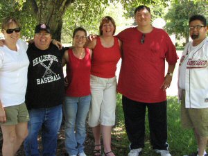 HHS classmates - Sarah Bowers, Paul Downing, Teena King, Trish Kuba, Rich Brown, Sammy Lara