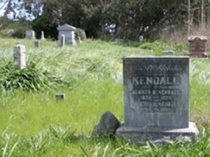 Alonzo (A.B) and Martha Kendall's headstone