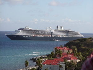 The ms Oosterdam off the coast of St. Maarten