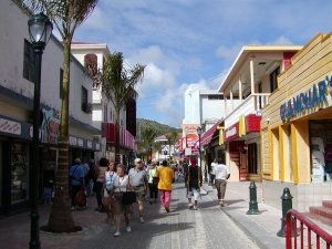 Along the market streets of Philipsburg