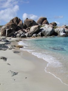 Virgin Gorda and the Baths - Beach on the far side of the Caves