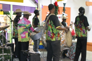 Caribbean steel drum band