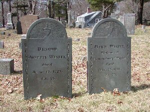 Deacon Joseph and Mary Wight's gravestones