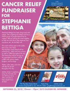 Stephanie (Banfill) Bettiga fundraiser flyer