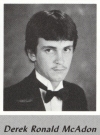 Derek McAdon's graduation photo - HHS 1987