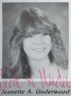Jeanette Underwood's graduation photo - HHS 1987