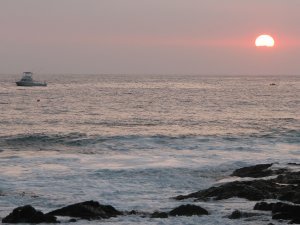 Sunset at Bubba Gump's