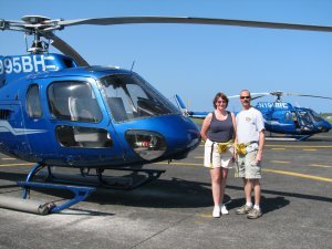 Bob and I in front of a Blue Hawaiian helicopter