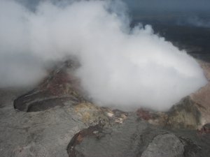 Caldera of volcano