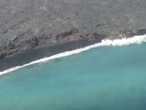 Balck sand beaches being created