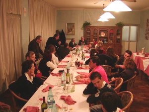 Dinner at the Albergo Marcheno with the Borghetti's and Bonomi's