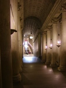 Marble steps leading from the Sistine Chapel to St. Peter's Square