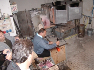 Hand-blown Murano glass demonstration