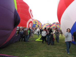 Ballons being prepped for inflation