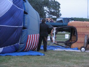 Blue Skies being inflated