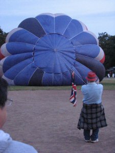 Blue Skies being tethered during inflation