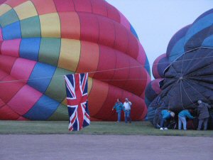 Balloons being inflated