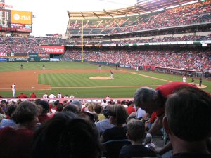 View from our seats at Angel Stadium