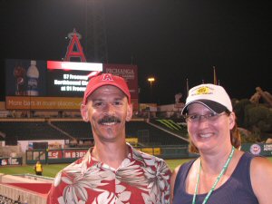 Bob and Trish at Angel stadium