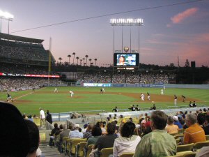 View from our seats at Dodger Stadium