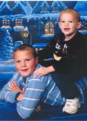 My nephews, Kevin and Bryan, Christmas 2004