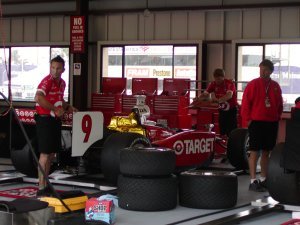 Team Target's stall in the garage