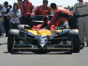 Rolling the XM car onto the grid